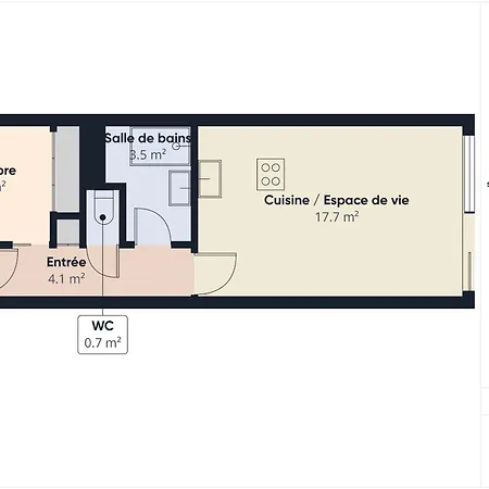 Pour 3, 100m De La Apartmán